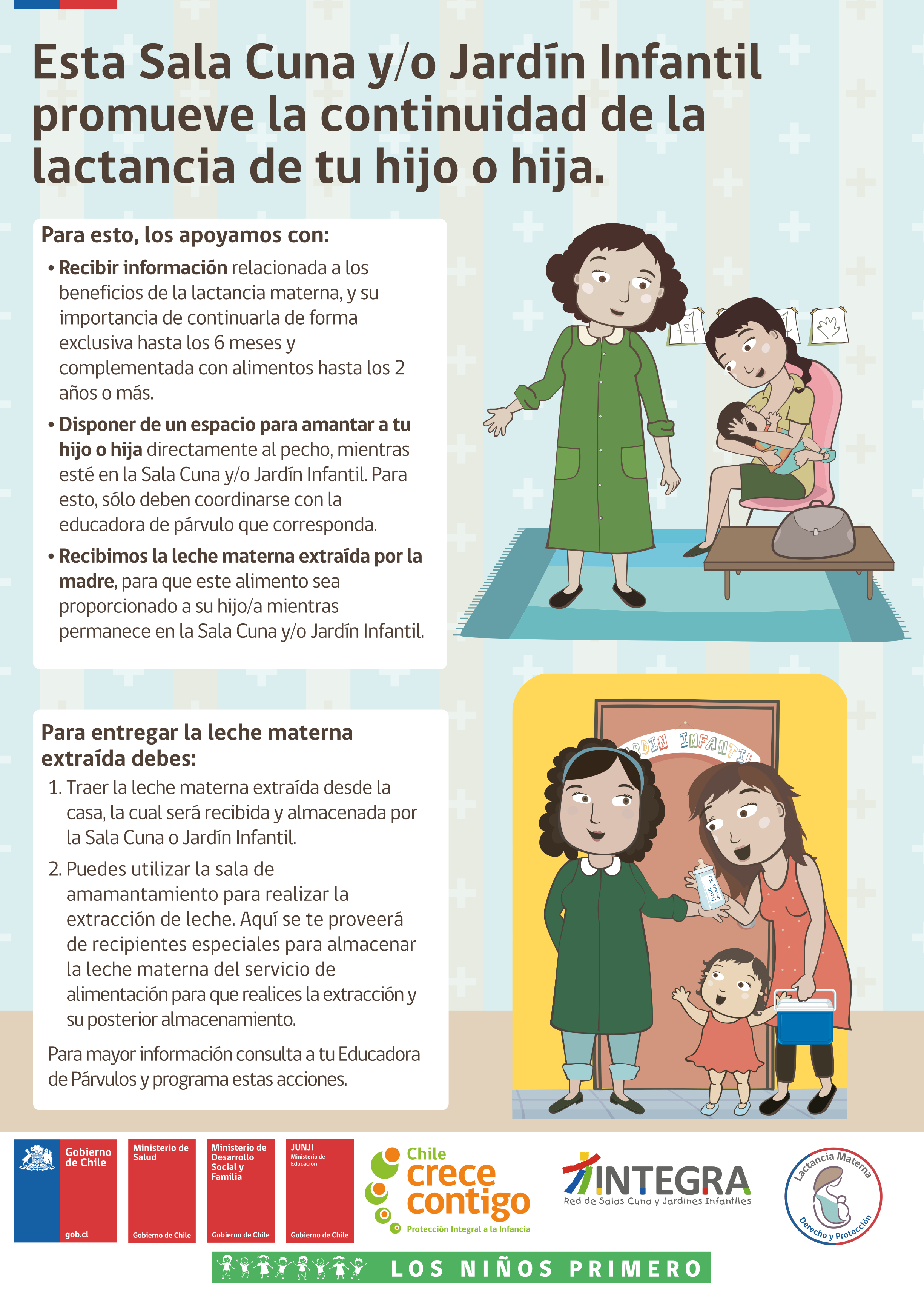 Afiche promoción continuidad Lactancia Materna en Salas Cuna y Jardines Infantiles