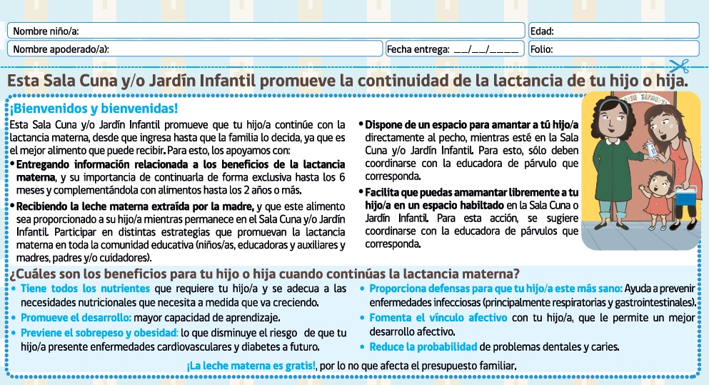 Cartilla para la extracción conservación y traslado de lactancia materna de salas cunas y jardines infantiles